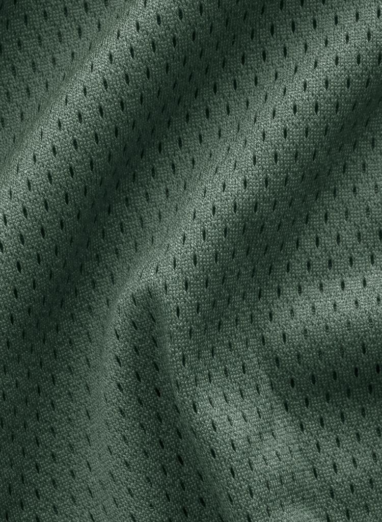 T-shirt Lytefit vert forêt - Gros plan sur la texture du tissu technique respirant
