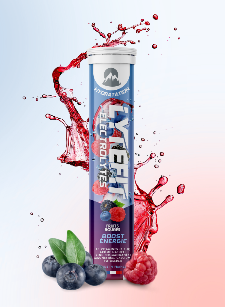 Pastilles d'électrolytes Lytefit saveur fruits rouges - Tube de 20 pastilles effervescentes